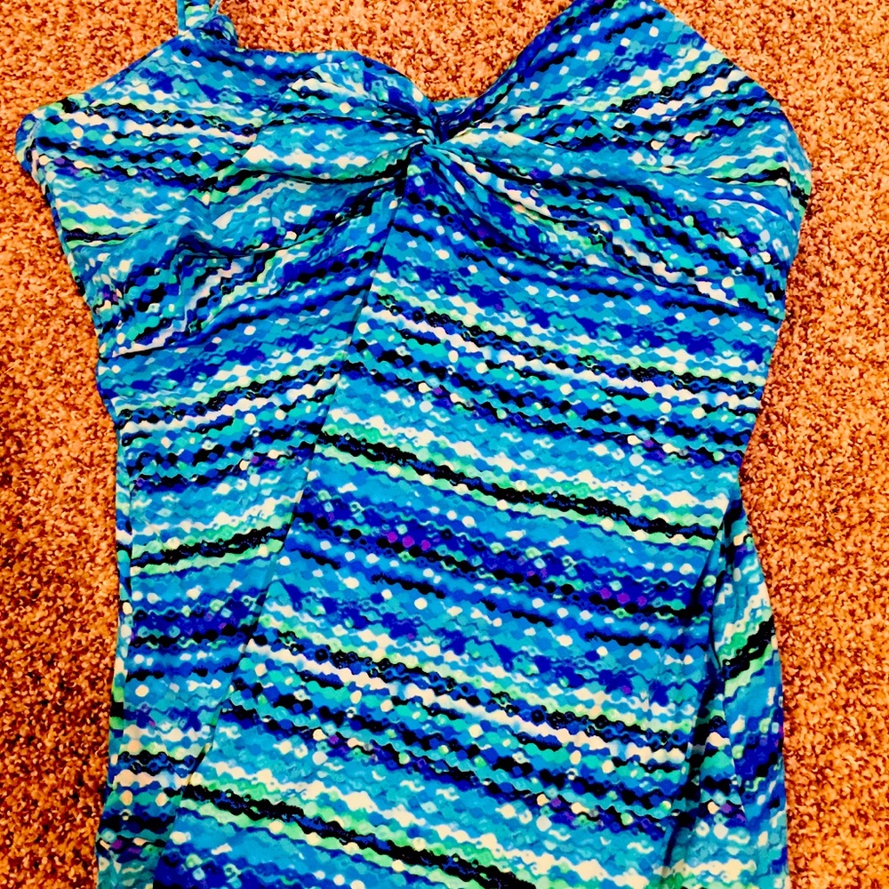 Miracle-suit swim suit.  2 piece tankini